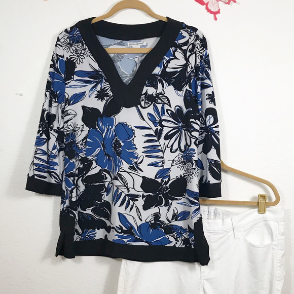 ✔️Reference Point 2, Size 1X Tunic in blue & black - Picture 1 of 4